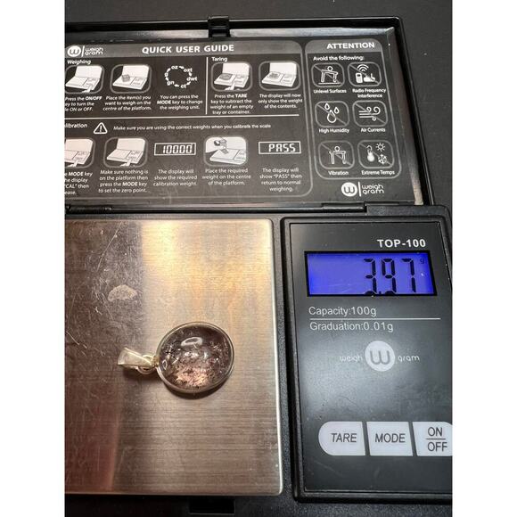 NEW Lepidocrocite super 7 sterling silver pendant 3.97 grams - Picture 10 of 10